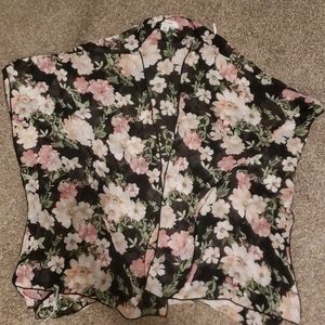 Silky flower cardigan